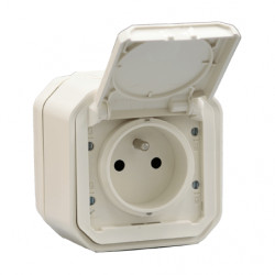 Prise de courant Plexo Sable 16A saillie complet - LEGRAND 069776L