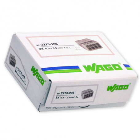 WAGO 2273-208 - Bornes de connexion 8x0,08 à 2,5mm²
