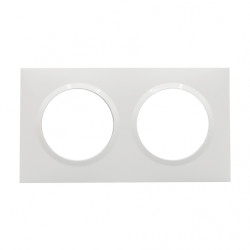 Plaque carrée Dooxie Blanc 2 postes - LEGRAND 600802