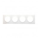 Plaque carrée Dooxie Blanc 4 postes - LEGRAND 600804
