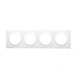 Plaque carrée Dooxie Blanc 4 postes - LEGRAND 600804