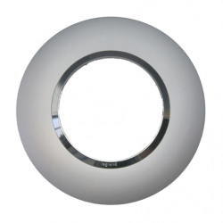 LEGRAND 600975 - Plaque ronde, Dooxie, 1 poste, Aluminium avec bague - FC