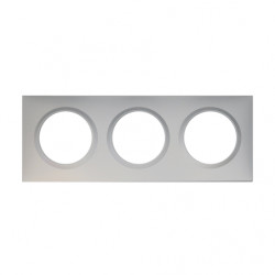 LEGRAND 600823 - Plaque carrée Dooxie 3 postes Plume - FC