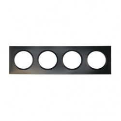 LEGRAND 600864 - Plaque carrée, dooxie, 4 postes, Noir velours - FC