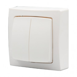 LEGRAND 086021 - Double poussoir Oteo Saillie complet Blanc - FC