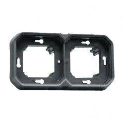 LEGRAND 069607L - Support 2 postes Plexo Anthracite encastré étanche à composer