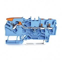 Bloc de jonction Bleu 3 conducteurs 2,5 mm avec levier - WAGO 2102-5304