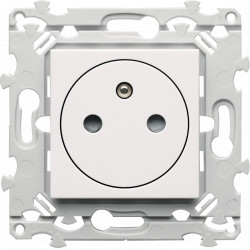 Prise de courant 16A 2P+T affleurante Essensya Pure - HAGER WE106