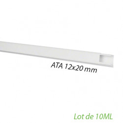 Moulures ATA 12x20 sans cloison Lot de 10 mètres - HAGER ATA122009016