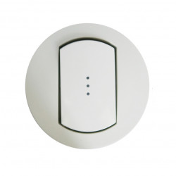 LEGRAND 067803 - Enjoliveur simple à voyant IP44 Blanc Céliane - FC