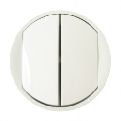 LEGRAND 068002 - Enjoliveur Double V&V Poussoir doigt large Blanc Céliane