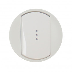 LEGRAND 068003 - Enjoliveur Va-et-Vient Poussoir télérupteur à voyant Blanc Céliane