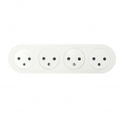 LEGRAND 068114 - Enjoliveur pour quadruple prise 2P+T Blanc Céliane