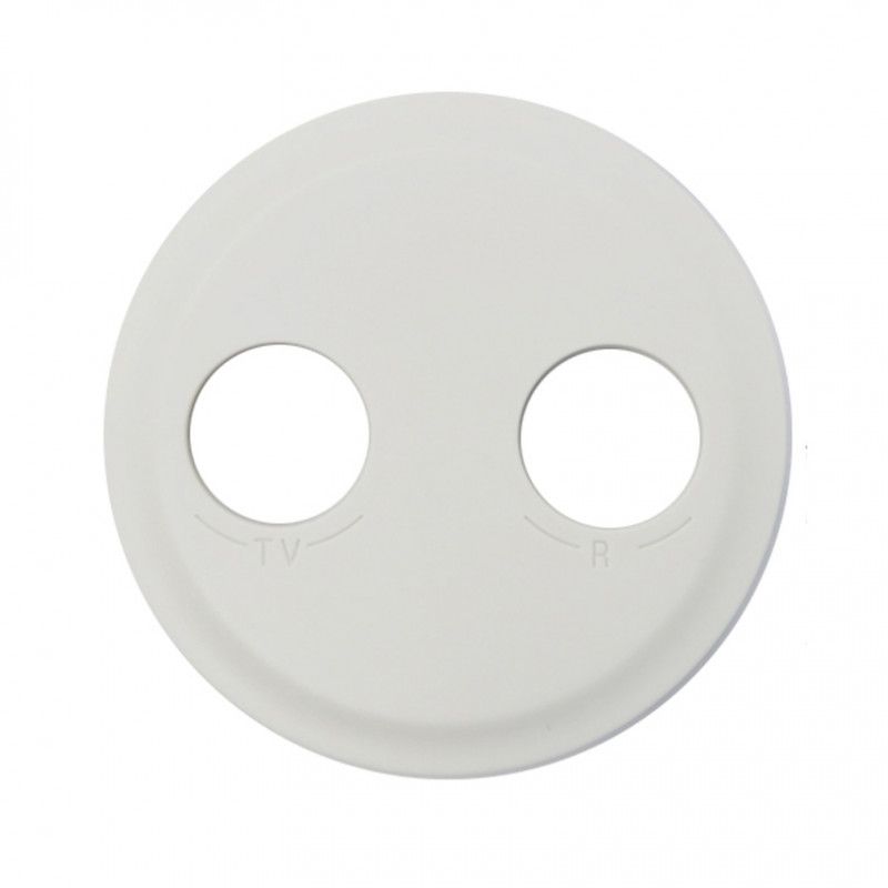 Enjoliveur Prise TV Legrand SAGANE SILEX - Blanc Moucheté - Réf 85775 - Neuf