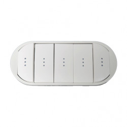 LEGRAND 068020 - Enjoliveur Céliane 5 commandes avec voyant Blanc
