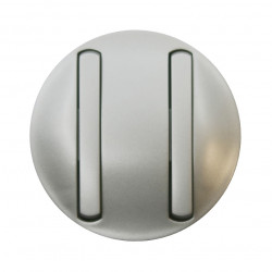 LEGRAND 065102 - Enjoliveur Double interrupteur doigt étroit Titane Céliane