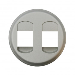 LEGRAND 068512 - Enjoliveur Prise HP double Titane Céliane