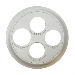 LEGRAND 068530 - Enjoliveur Prise TV-R-SAT-SAT Titane Céliane - FC