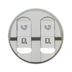 LEGRAND 068552 - Enjoliveur Double Prise RJ45 Titane Céliane