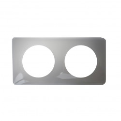 LEGRAND 066602 - Plaque 2 postes Laqué Gris perle Céliane