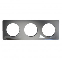 LEGRAND 066603 - Plaque 3 postes Laqué Gris perle Céliane
