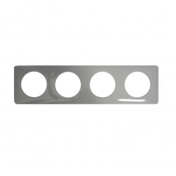 LEGRAND 066604 - Plaque 4 postes Laqué Gris perle Céliane