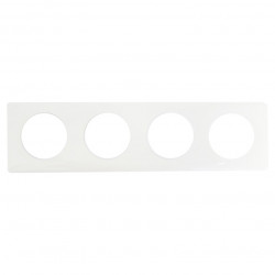 LEGRAND 066634 - Plaque 4 postes Laqué blanc Céliane