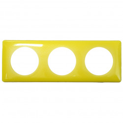 LEGRAND 066673 (F) Plaque Céliane Jaune, 3 postes