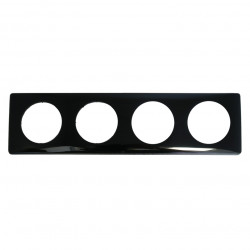 LEGRAND 066684 - Plaque 4 postes Laqué Noir Céliane Legrand - FC