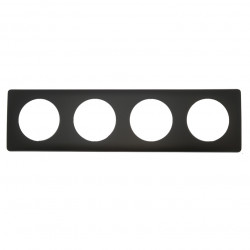 LEGRAND 066744 - Plaque 4 postes Poudré Basalte Céliane