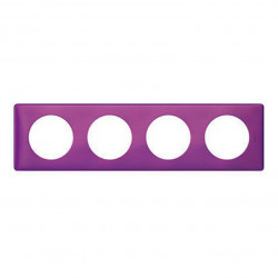 LEGRAND 068714 - Plaque Céliane Matières, 4 postes, Violet Irisé - FC