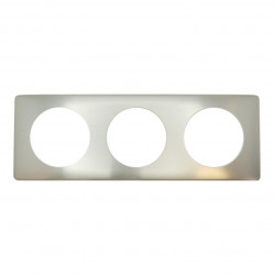 LEGRAND 068903 - Plaque Métal 3 postes Titane Céliane