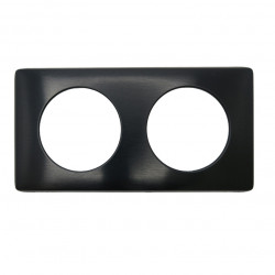 LEGRAND 068982 - Plaque 2 postes Métal Carbone Céliane