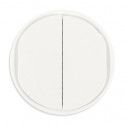 Enjoliveur double allumage Céliane Blanc - LEGRAND CB2001