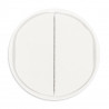 Enjoliveur double allumage Céliane Blanc - LEGRAND CB2001