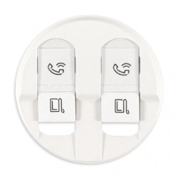 Enjoliveur prise RJ45 double Céliane Blanc - LEGRAND CB2346
