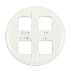 Enjoliveur prise RJ45 quadruple Céliane Blanc - LEGRAND CB4348