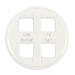 Enjoliveur RJ45 quadruple Céliane Blanc - LEGRAND CB4348