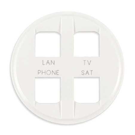 Enjoliveur RJ45 quadruple Céliane NEW Blanc réseau Optimum auto