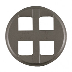 Enjoliveur quadruple prise RJ45 Céliane Titanium - LEGRAND CT4348