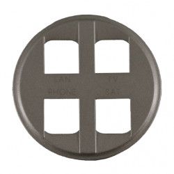 Enjoliveur RJ45 quadruple Céliane Titanium LEGRAND CT4348