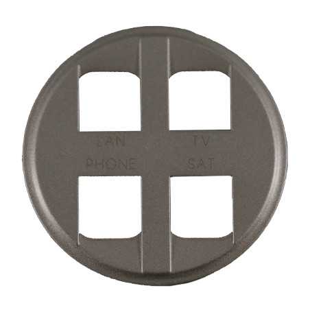 Enjoliveur RJ45 quadruple Céliane Titanium LEGRAND CT4348
