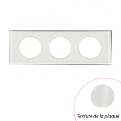 Plaque Céliane Verre Opale 3 postes - LEGRAND CP2003