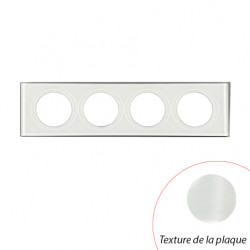 Plaque Céliane Verre Opale 4 postes - LEGRAND CP2004