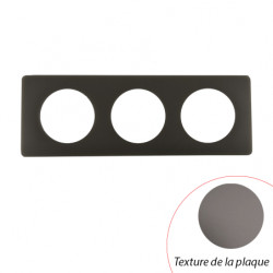 Plaque Céliane Gris Cendré 3 postes - LEGRAND CP1003