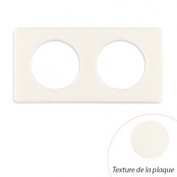 Plaque Céliane Blanc Amande 2 postes - LEGRAND CP1102