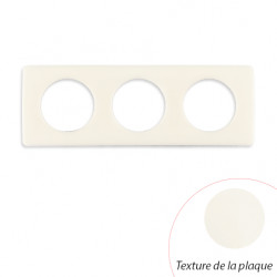 Plaque Céliane Blanc Amande 3 postes - LEGRAND CP1103