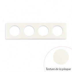 Plaque Céliane Blanc Amande 4 postes - LEGRAND CP1104