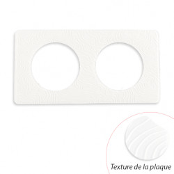 Plaque Céliane Blanc Relief 2 postes - LEGRAND CP0602