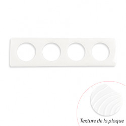 Plaque Céliane Blanc Relief 4 postes - LEGRAND CP0604